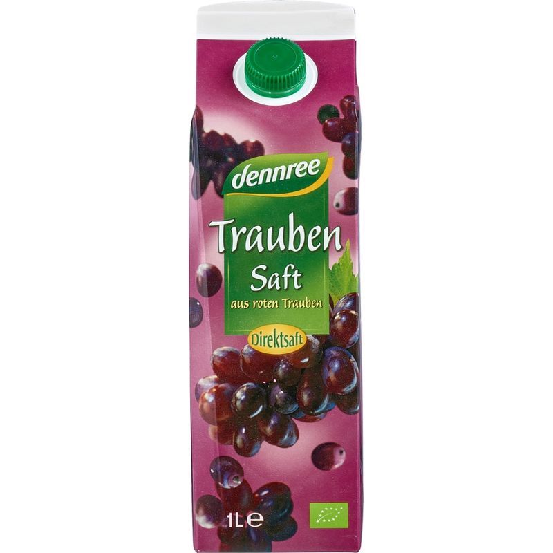 dennree Traubensaft aus roten Trauben, Direktsaft - Produktbild