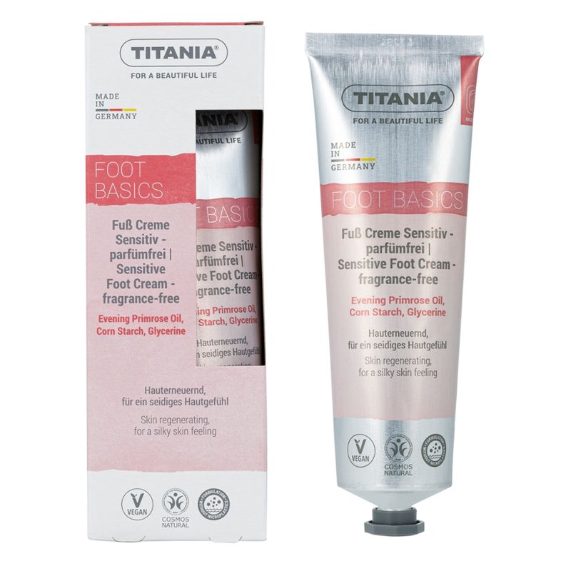 TITANIA® TITANIA® Fuß Creme Sensitiv Parfümfrei, 100 ml - Produktbild