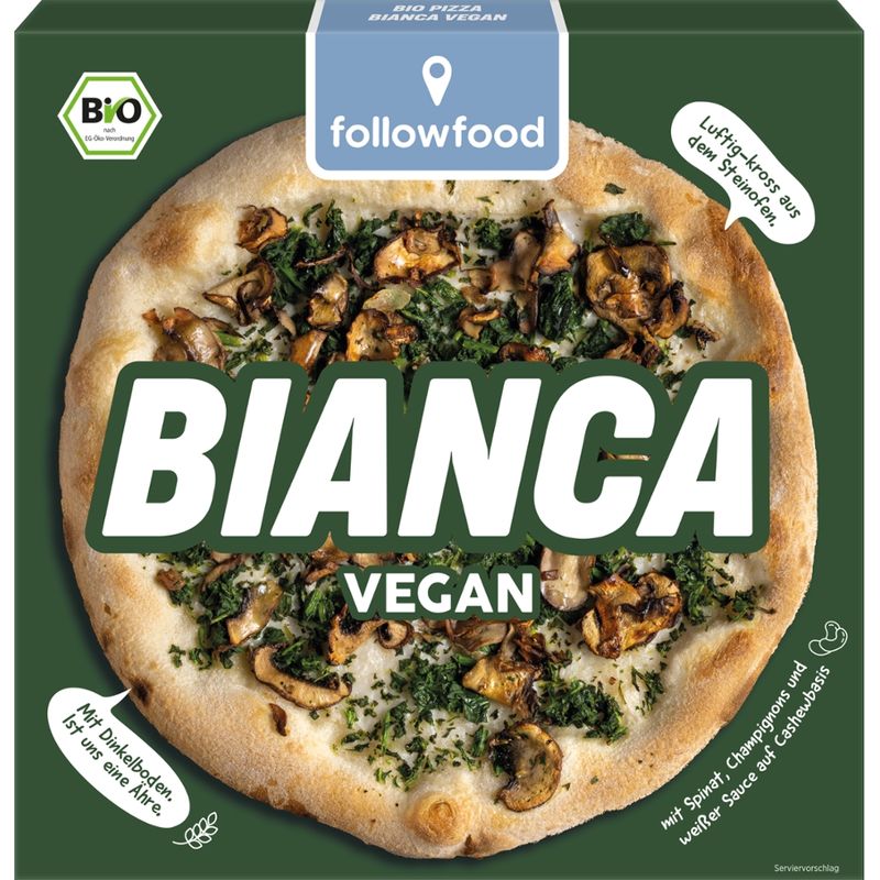 followfood Bio Pizza Bianca Vegan mit Bio Dinkelboden - Produktbild