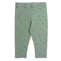 Mädchen-Caprileggings, 2er Pack, grey melange/green hearts - Produktbild