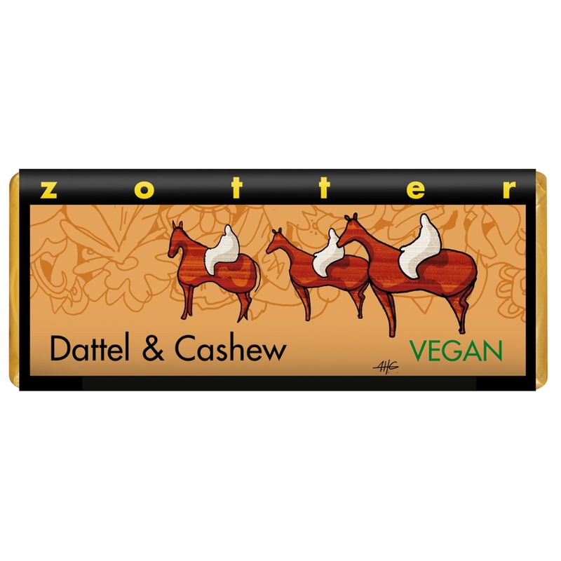 Zotter Schokolade Dattel & Cashew VEGAN - Produktbild