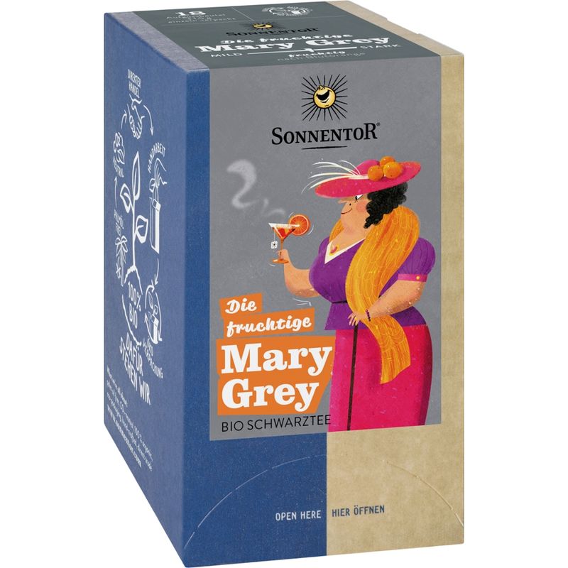 Sonnentor Die fruchtige Mary Grey Tee, Doppelkammerbeutel - Produktbild