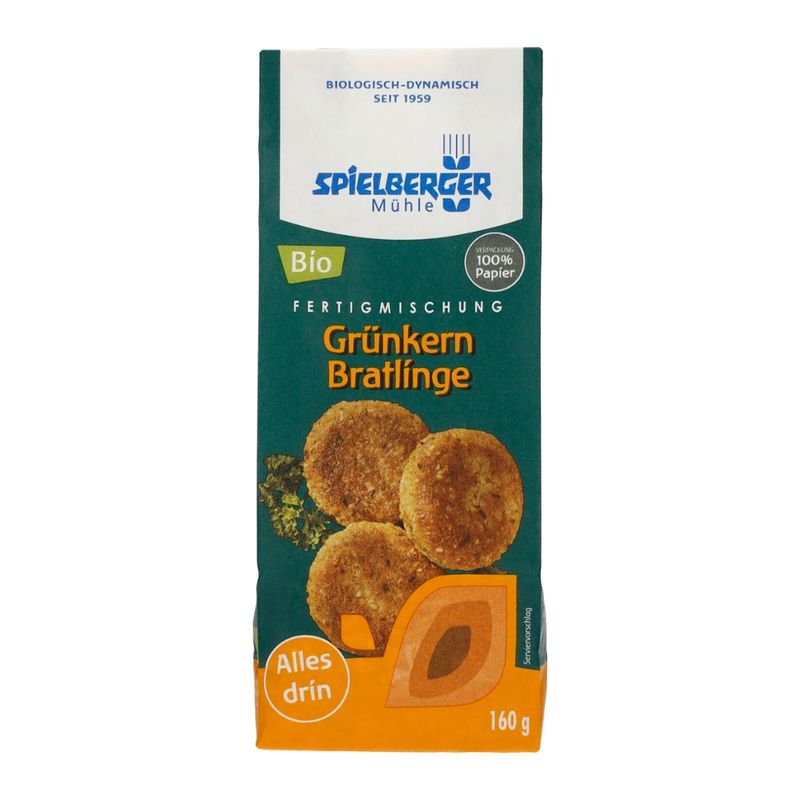 Spielberger Mühle Grünkern Bratlinge, Fertigmischung, kbA - Produktbild