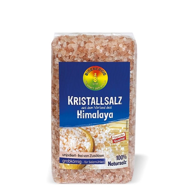 BIOENERGIE KRISTALLSALZ aus dem Vorland des Himalaya grobkörnig - für Salzmühlen, unjodiert - Produktbild