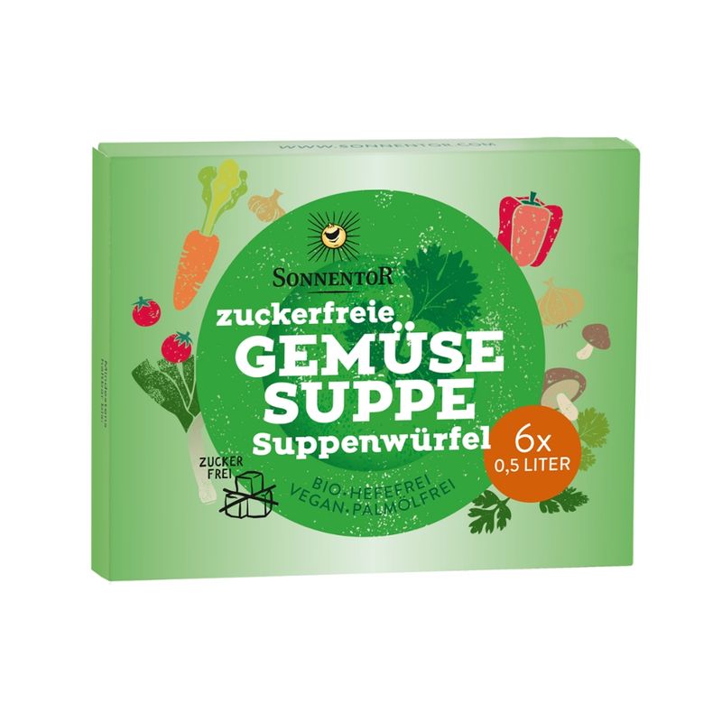 Sonnentor Zuckerfreie Gemüsesuppe Suppenwürfel - Produktbild