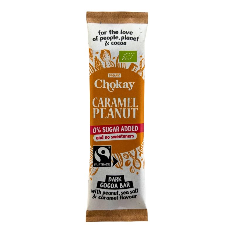Chokay BV Chokay BIO Snack Bar Extra Dark Peanut Caramel 30g - Produktbild