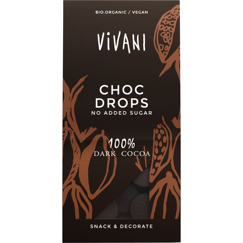 Vivani Choc Drops 100% - Produktbild