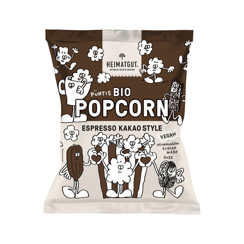Heimatgut Heimatgut Bio Popcorn Espresso Kakao Style, 75g - Produktbild
