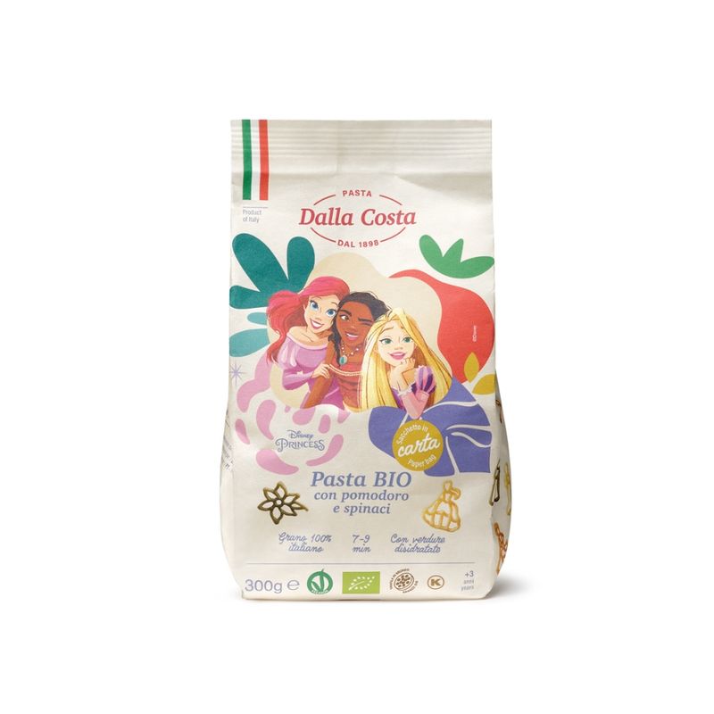 Dalla Costa Pasta bio pomodoro e spinaci Disney Princess - Produktbild