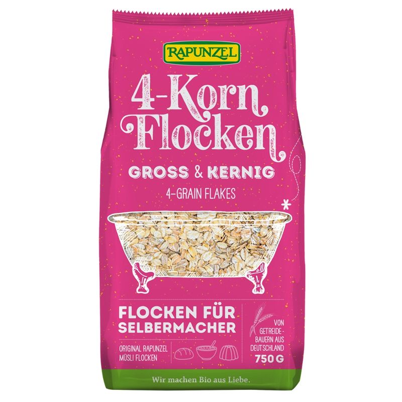 Rapunzel 4-Korn-Flocken Großblatt - Produktbild