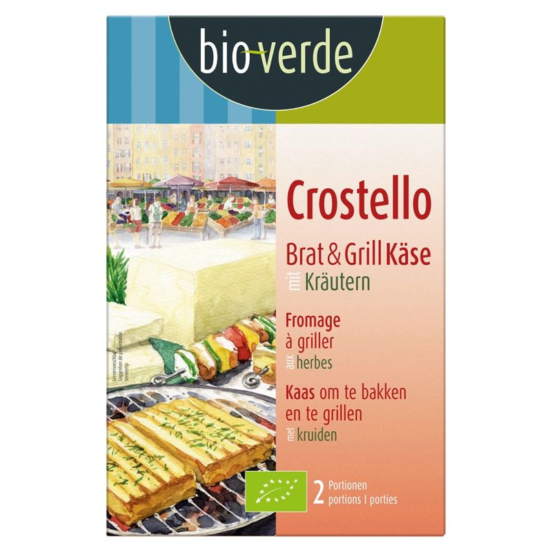 bio-verde Crostello mit mediterranen Kräutern, Brat- und Grillkäse 2 x 100 g - Produktbild