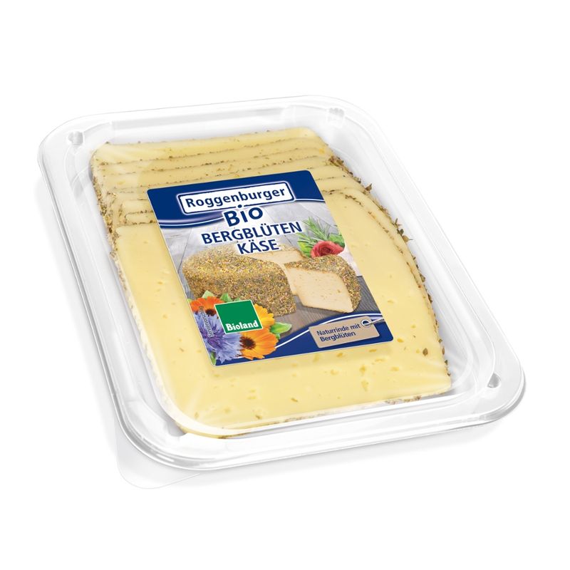 Roggenburger Bio Roggenburger Bio Bergblütenkäse Aufschnitt - Produktbild