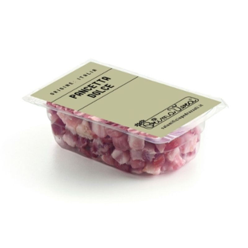 PrimaVera Luftgetrocknete Bio Pancetta gewürfelt 100 g - Produktbild
