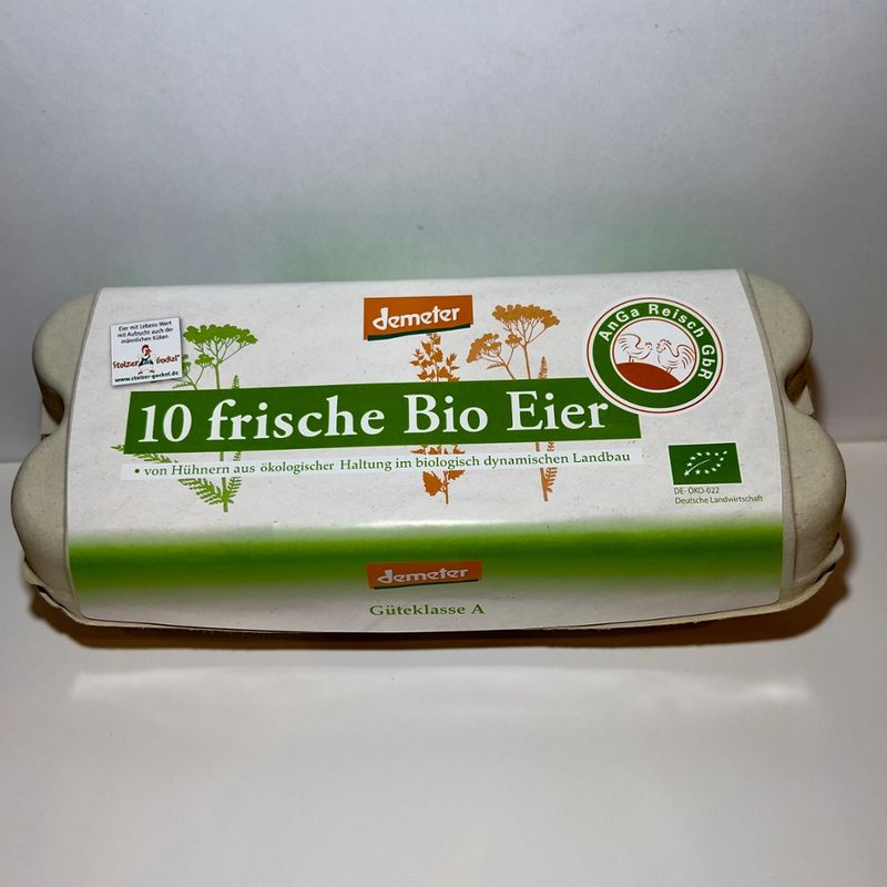 Demeter Hof Reisch  Demeter Eier 10er Schachtel, Demeter Hof Reisch - Produktbild