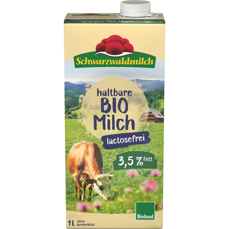 Schwarzwaldmilch BIO SWM BIO lact.frei H-Milch 3,5% 12x1L PG - Produktbild