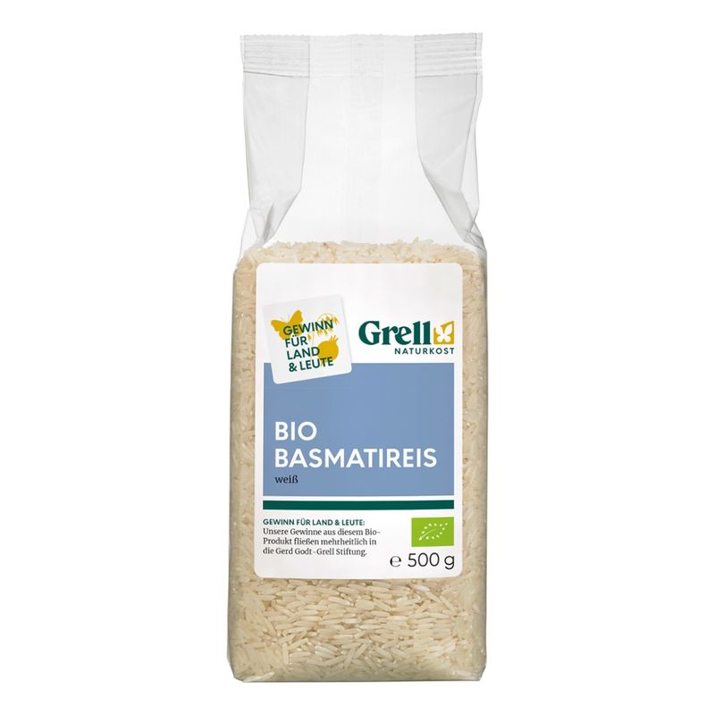 Grell Naturkost Basmatireis weiß, echter Basmati - Produktbild