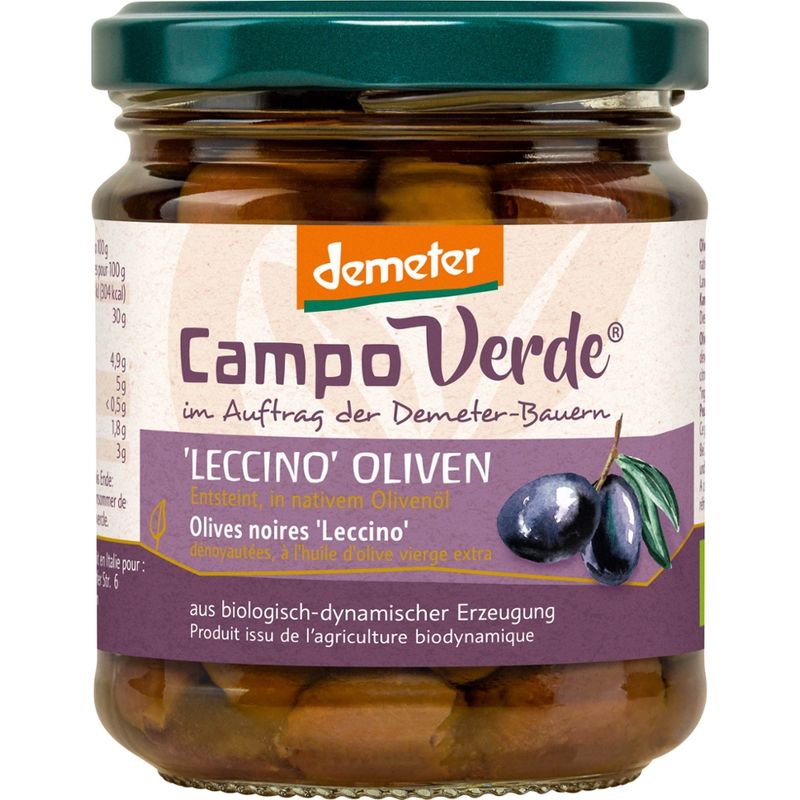 Campo Verde demeter Oliven "Leccino" in Öl o. Stein 190g - Produktbild