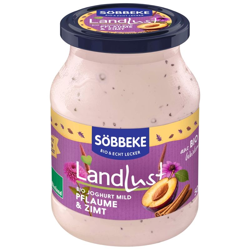 Söbbeke Bio Landlust Joghurt mild Pflaume und Zimt - Produktbild