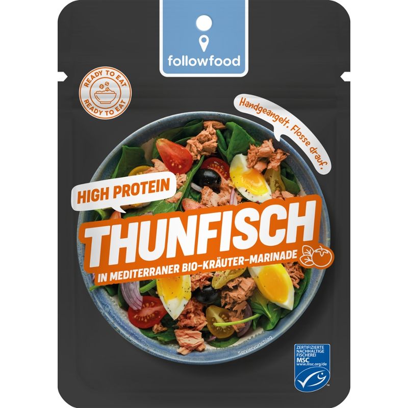 followfood MSC Thunfisch in Mediterraner Marinade, Pouches - Produktbild