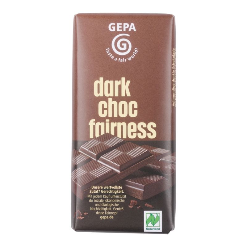 GEPA - The Fair Trade Company Bio dark choc fairness 40g - Produktbild