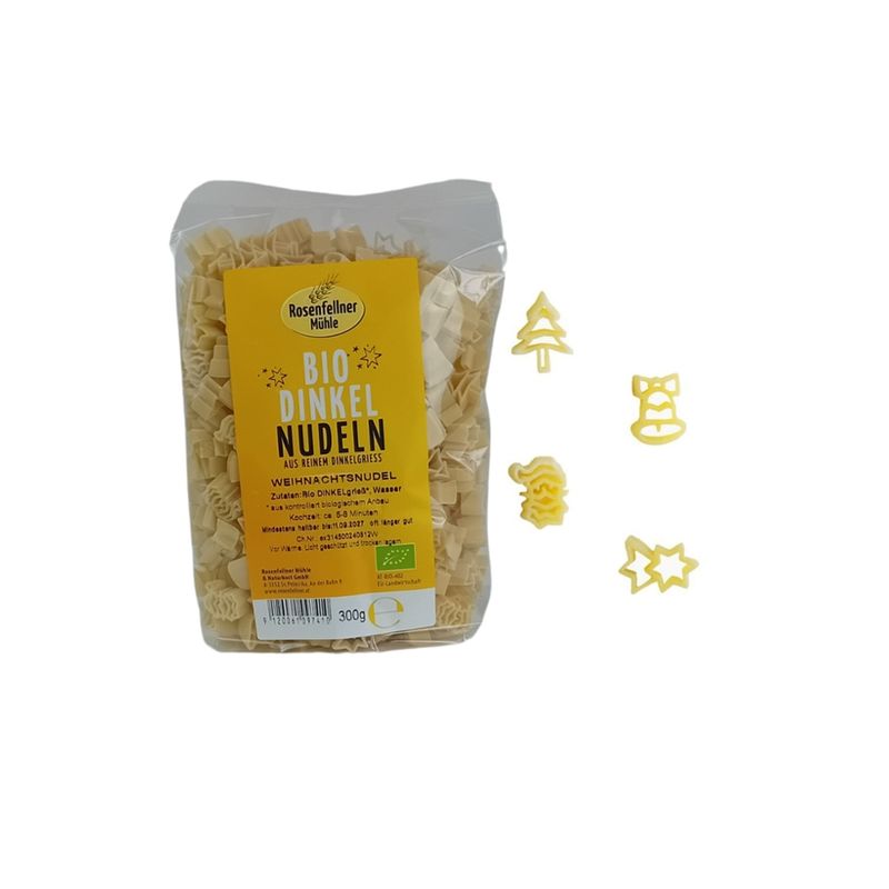 Rosenfellner Mühle & Naturkost Bio Dinkel Weihnachtsnudeln 300g - Produktbild