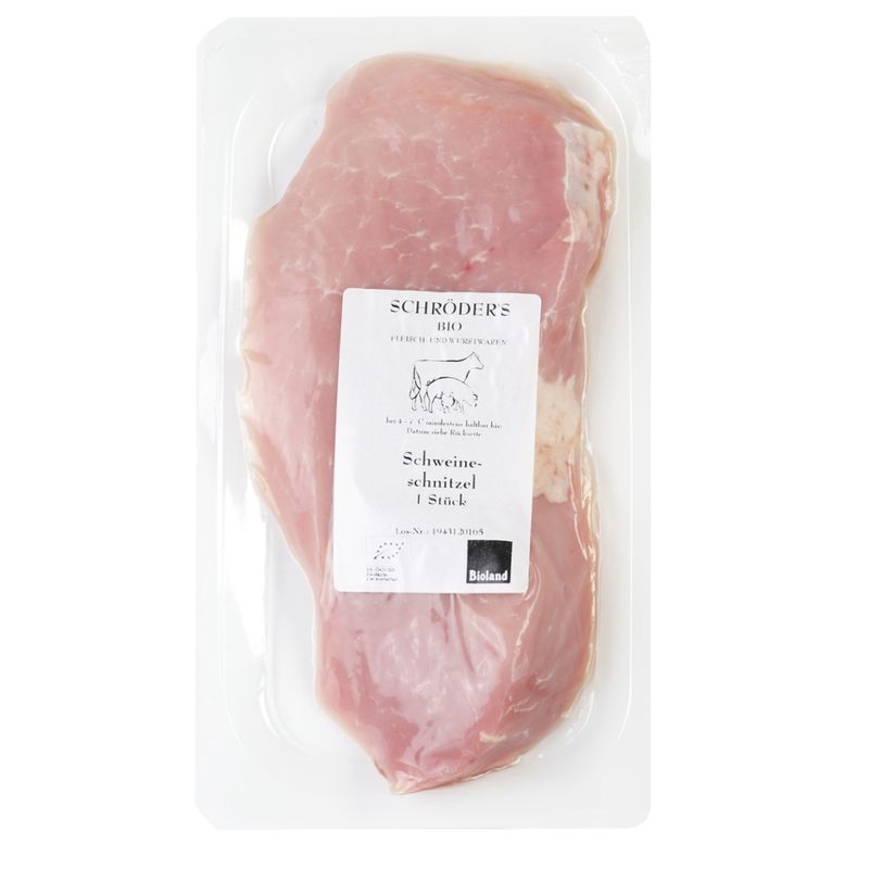 Schröder's Bio Fleisch- und Wurstwaren Schweineschnitzel 1er ca. 180 g - Produktbild