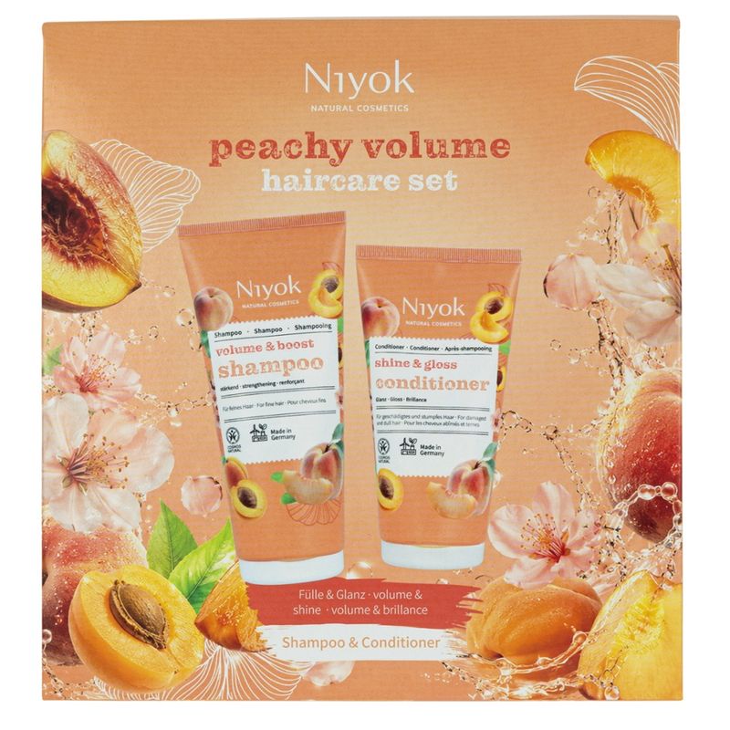 Niyok Geschenkset Haarpflege peachy volume - Produktbild