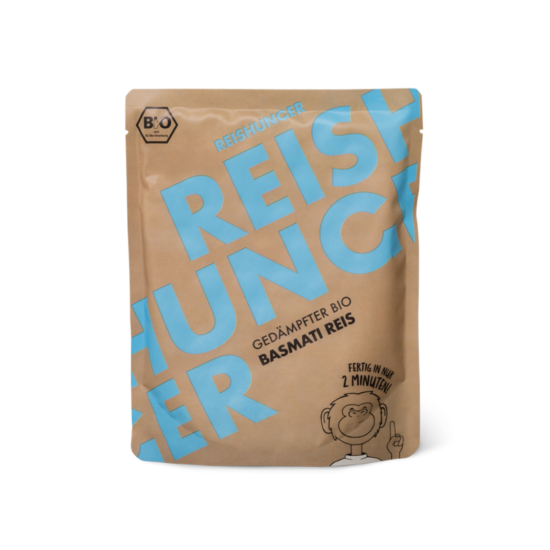 Reishunger Reishunger Gedämpfter Basmati Reis, Bio, Kontrollnummer DE-ÖKO-001 (250g) - Produktbild
