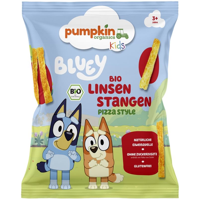 Pumpkin Organics Bluey Bio Linsen Stangen Pizza Style - Produktbild
