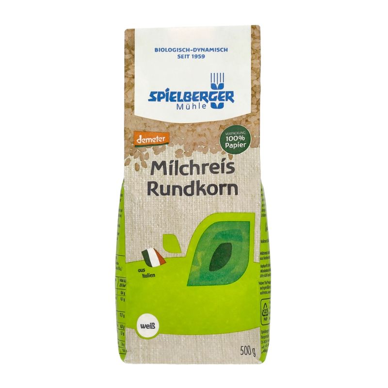 Spielberger Mühle Milchreis, Rundkorn weiß, demeter - Produktbild
