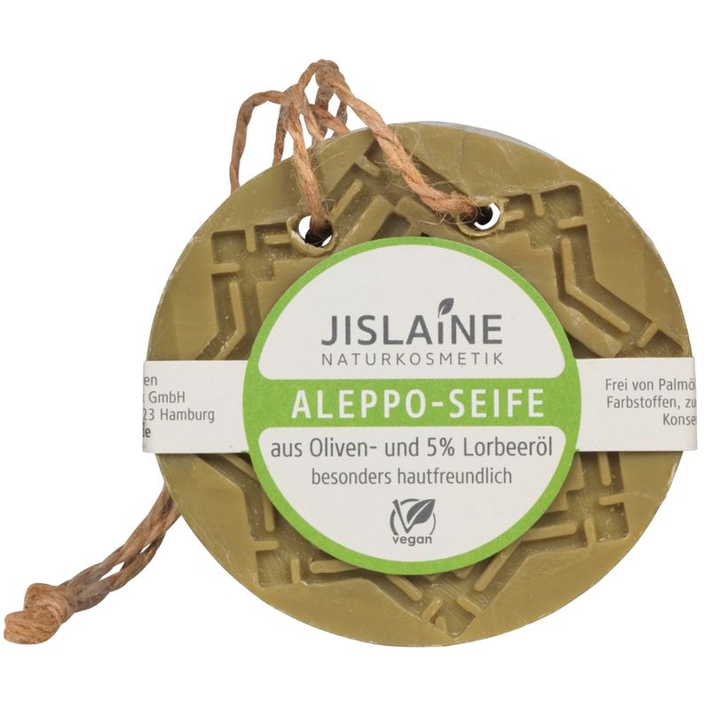 Jislaine Naturkosmetik Aleppo-Seife zum Aufhängen, 150 g - Produktbild