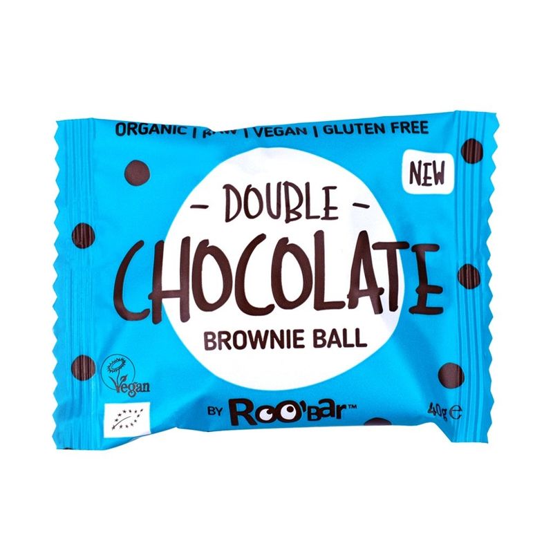 Roobar Roobar Brownie Ball Double Chocolate, 40g, glutenfrei - Produktbild