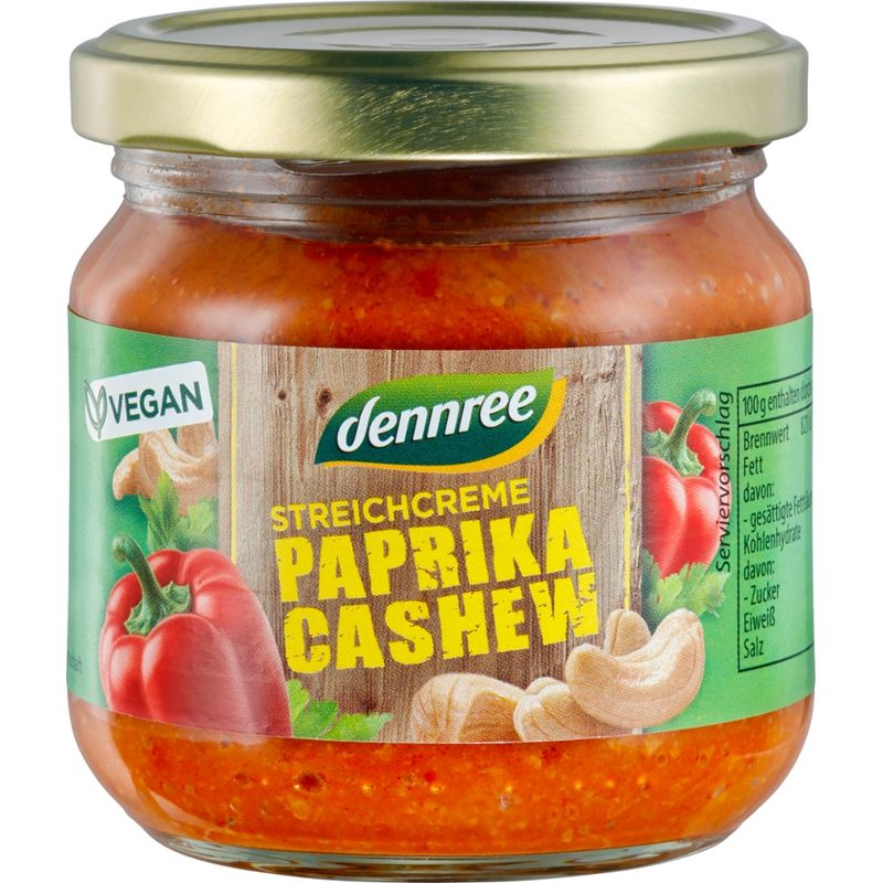 dennree Streichcreme Paprika-Cashew - Produktbild