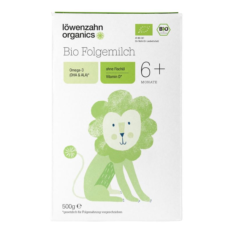Löwenzahn Organics  Löwenzahn Organics Bio Folgemilch nach dem 6. Monat 500 g - Produktbild