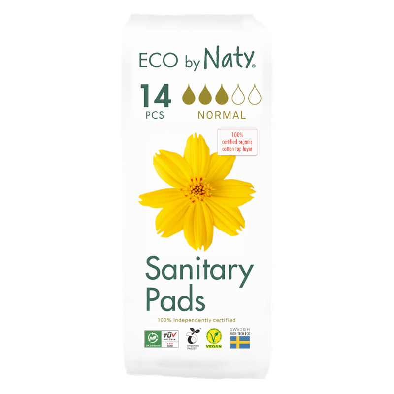 Naty Eco by Naty Binden, Normal 14 Stück. 100% Kompostierbare Materialien Vegan - Produktbild