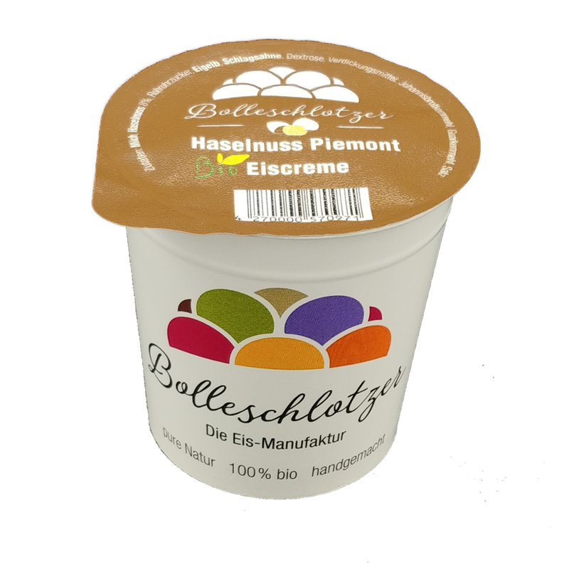 Bolleschlotzer Haselnuss Piemont Bio-Eis 140 ml Becher - Produktbild