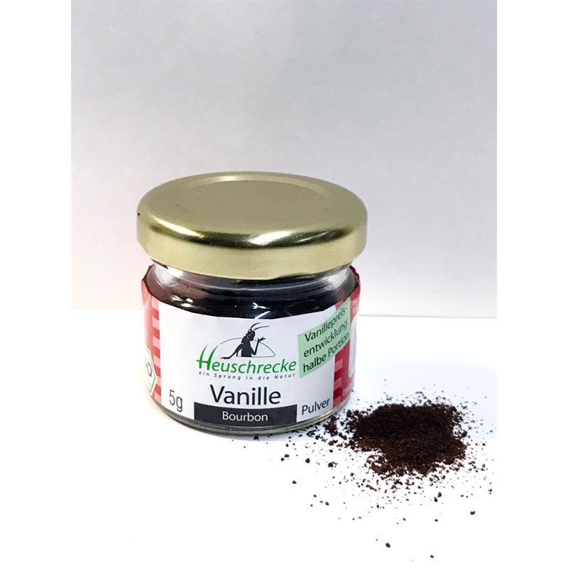 Heuschrecke Vanillepulver 5g "halbe Portion", Bourbon, kbA - Produktbild