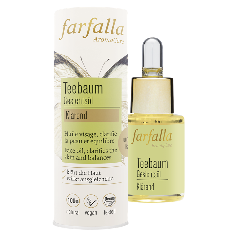 farfalla Gesichtsöl Teebaum, klärend, 15ml - Produktbild