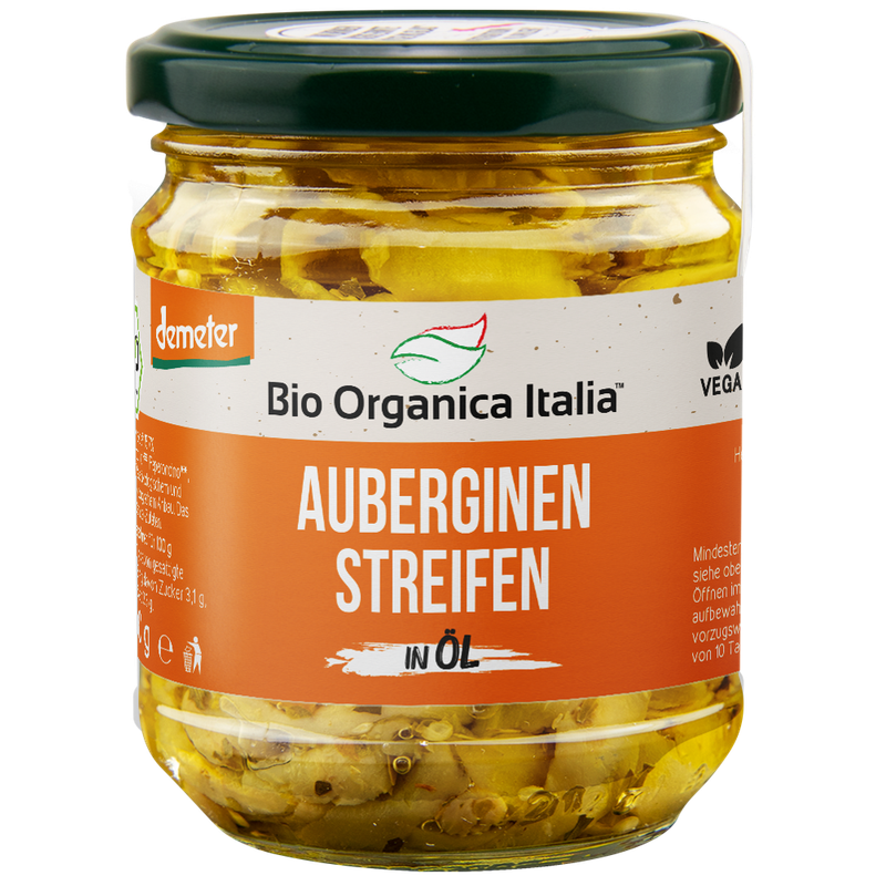 Bio Organica Italia Bio Organica Italia Gegrillte Auberginenstreifen in Olivenöl nativ extra 190 g - Produktbild