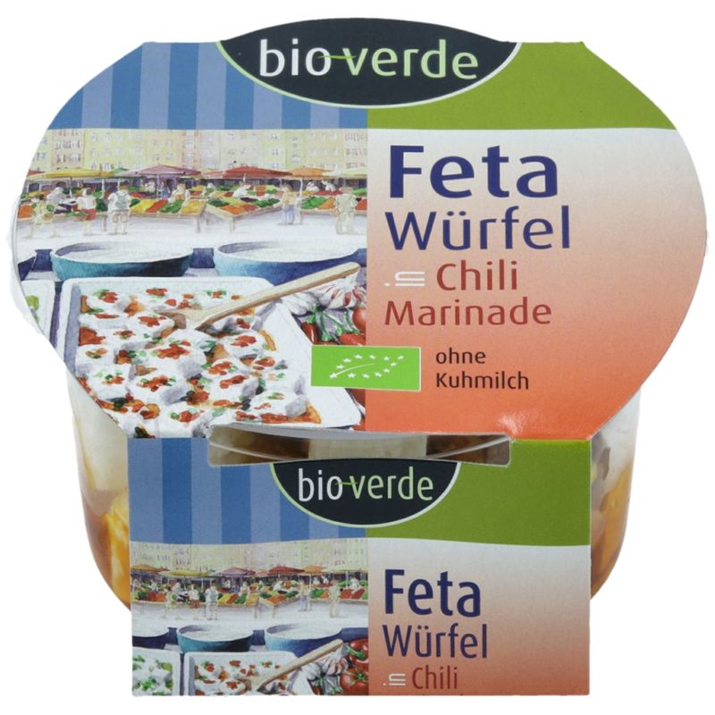 bio-verde Feta-Würfel pikant aus original griechischem Feta-Käse 125 g - Produktbild