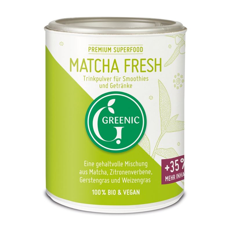 Greenic Matcha Fresh Superfood Trinkpulver Mischung - Produktbild