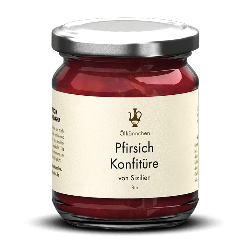Ölkännchen Ölkännchen Pfirsich Konfitüre, 82% Frucht, Sizilien IT 220g - Produktbild