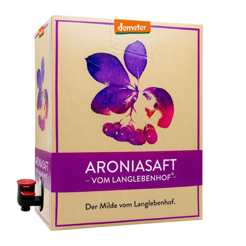 Aronia vom Langlebenhof BIO Demeter Aroniasaft 3l, Der Milde vom Langlebenhof - Produktbild