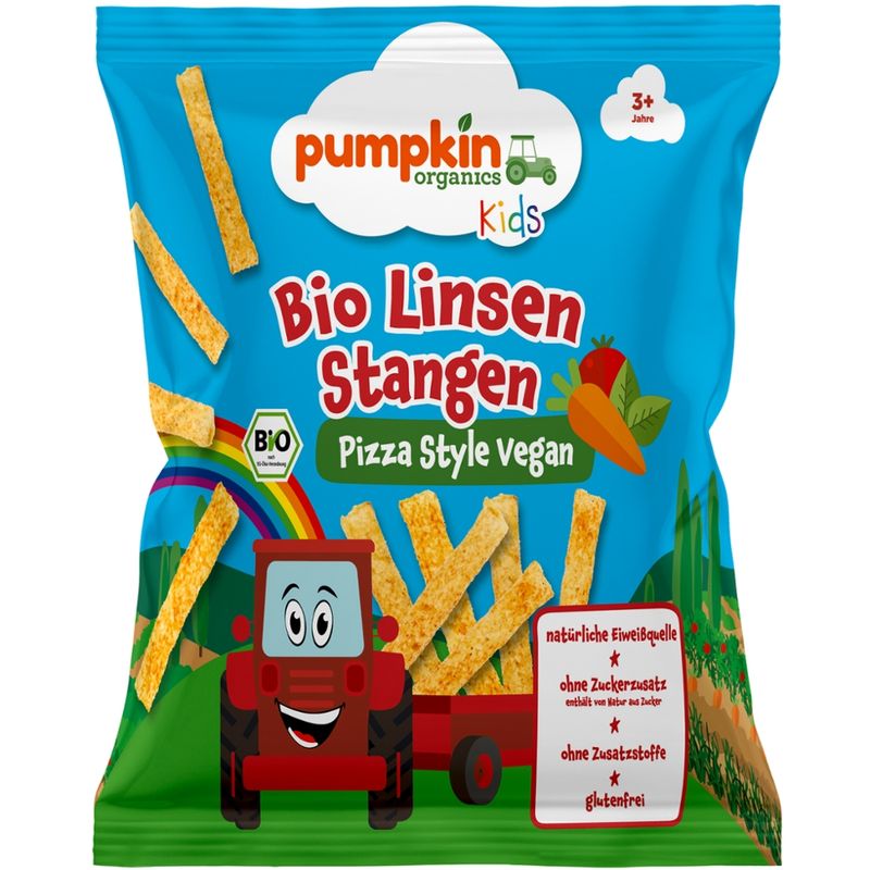 Pumpkin Organics Bio Linsen Stangen Pizza Style vegan - Produktbild