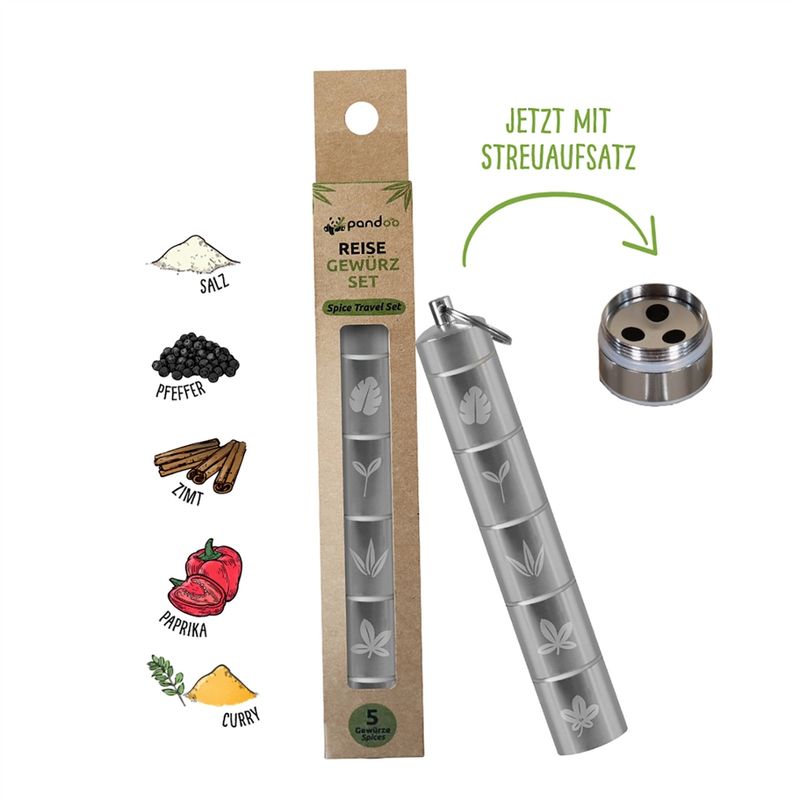 pandoo pandoo Reisegewürz-Set inkl. fünf verschiedener Gewürze - Produktbild