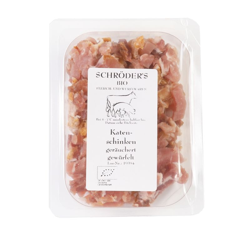 Schröder's Bio Fleisch- und Wurstwaren Katenschinken geräuchert und gewürfelt 100 g - Produktbild