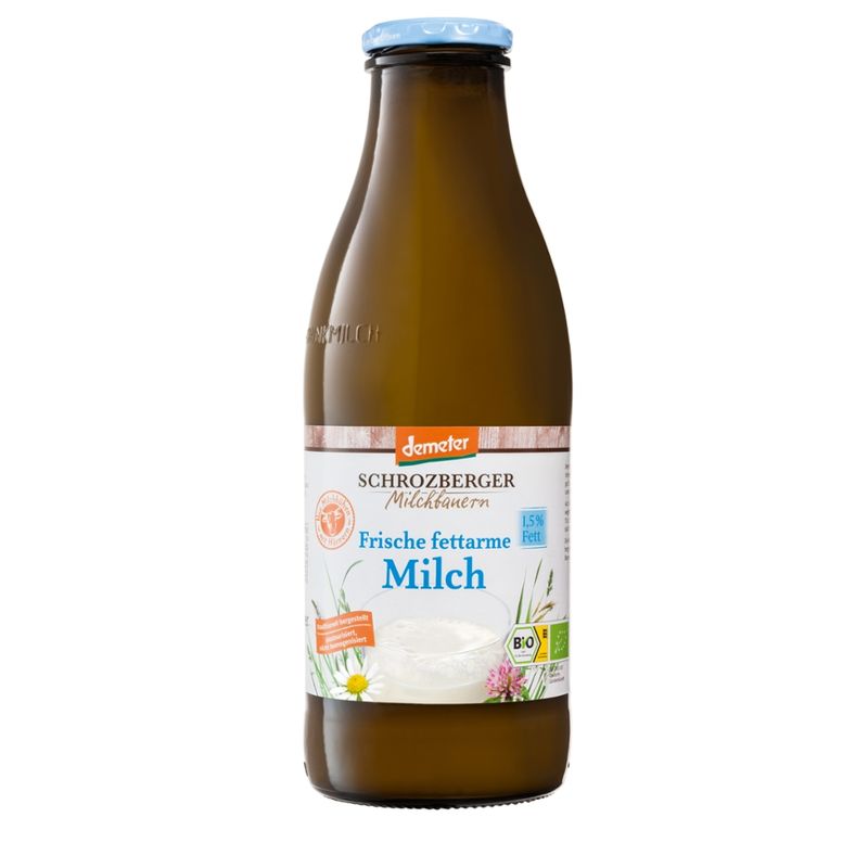 Schrozberger Milchbauern demeter Frische fettarme Milch 1l - Produktbild