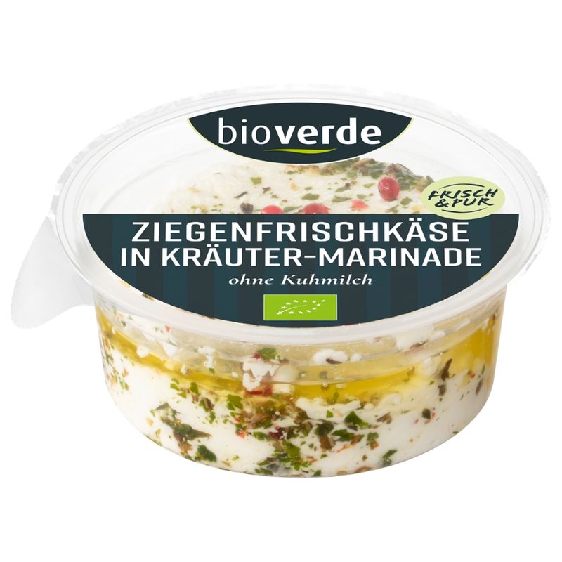 bio-verde Ziegenfrischkäse in Kräuter-Marinade mit rosa Pfeffer 100 g - Produktbild