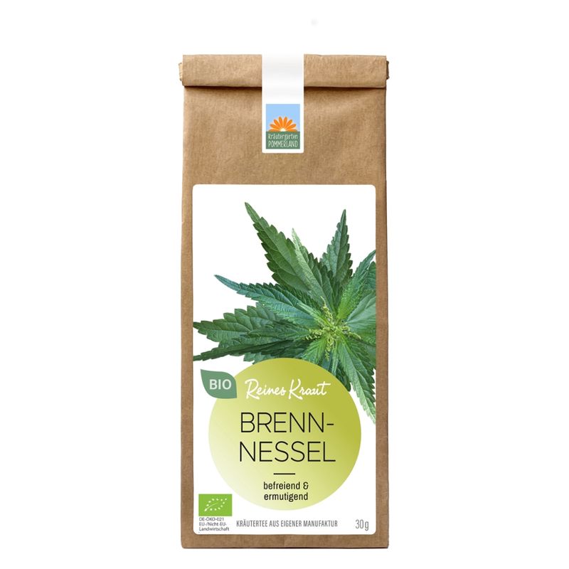 Kräutergarten Pommerland Bio Brennnessel in der Papiertüte - Urtica dioica L. - Produktbild