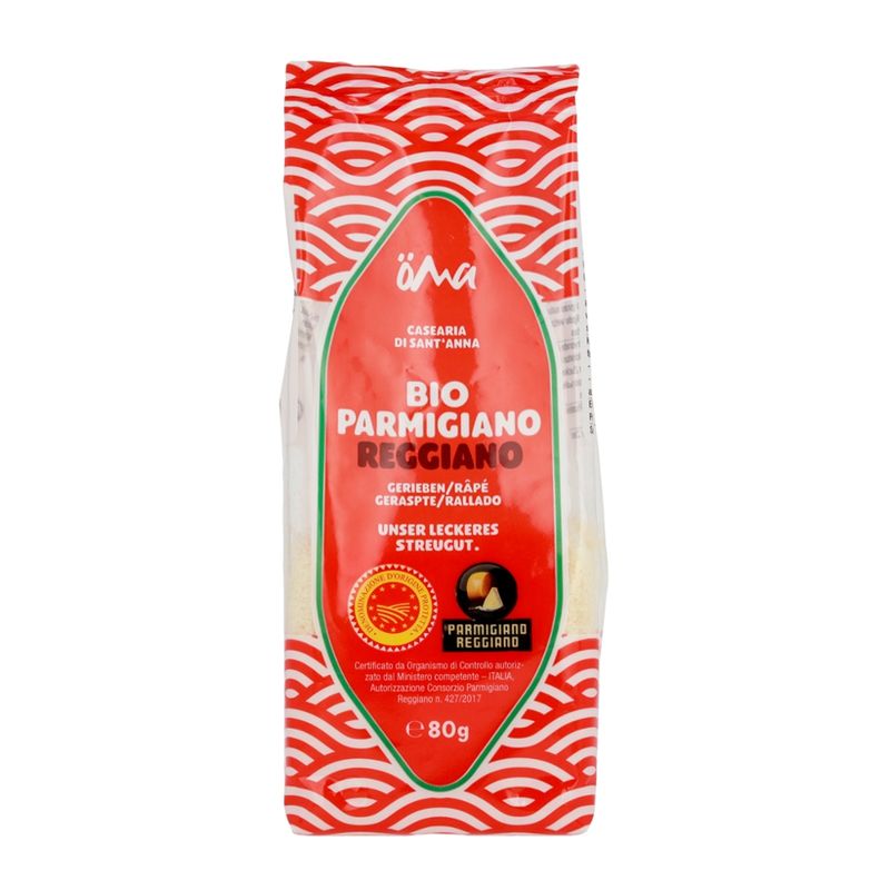 ÖMA ÖMA Parmigiano Reggiano DOP extra fein gerieben, Bio - SB - Produktbild